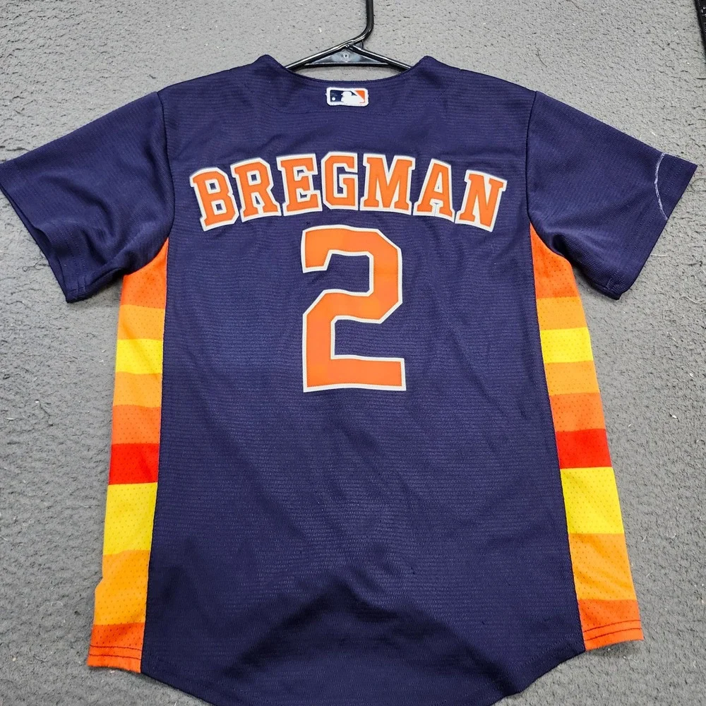 Houston Astros Alex Bregman 2 City Connect Nike Jersey Youth Small Navy Blue - Picture 5 of 9